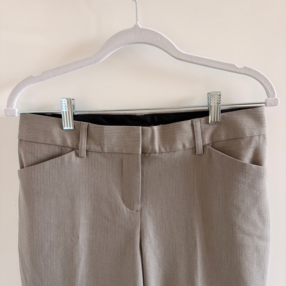 Express Editor Light Taupe Pinstripe Dress Pants - Picture 2 of 7